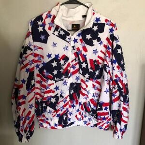 LizSport vintage patriotic windbreaker